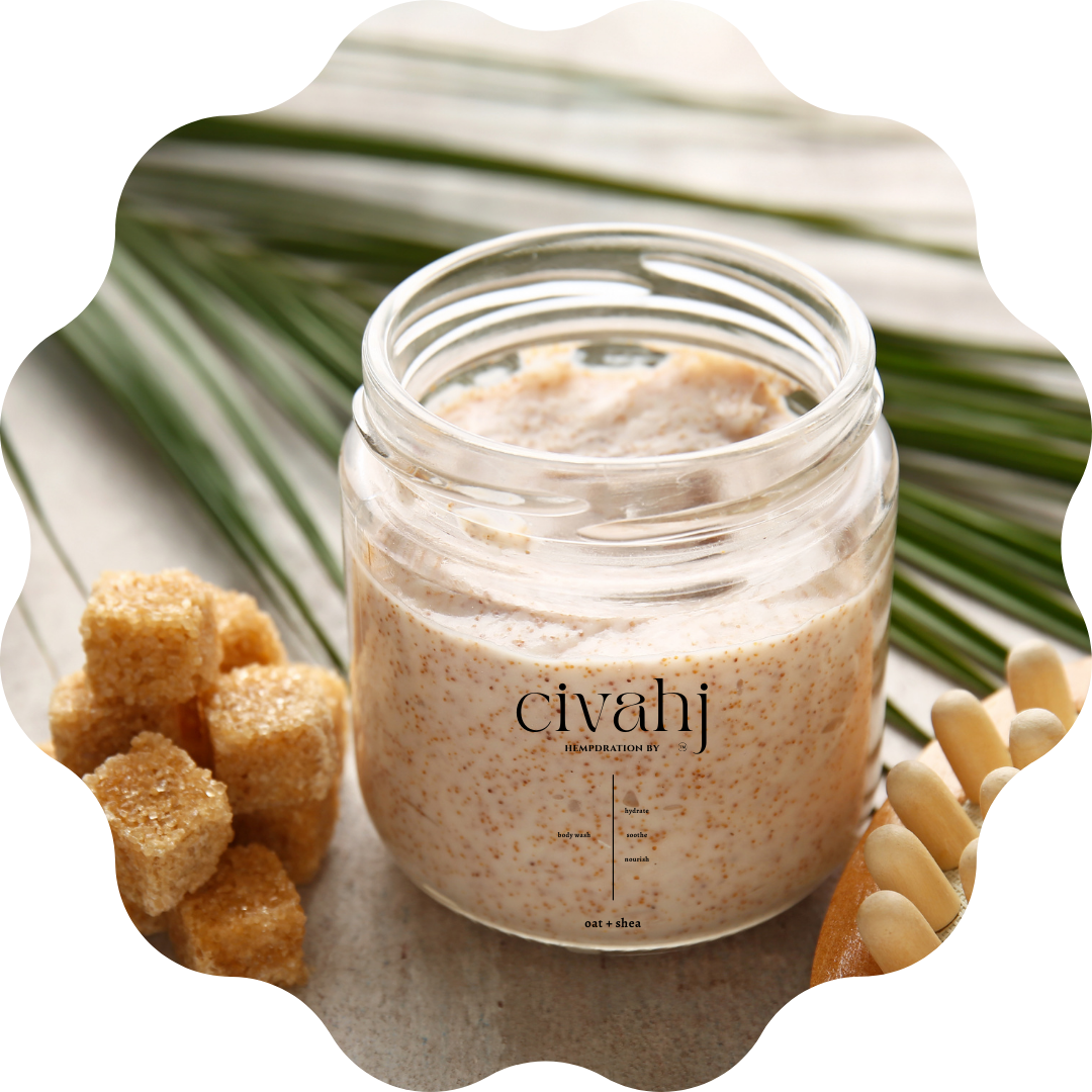 Oat + Shea Foaming Hemp Scrub